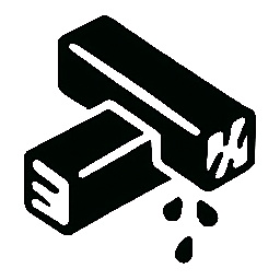 Icon of a wooden log with a rotting area
